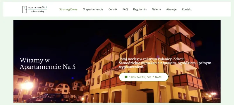 Apartament Na 5 homepage in Polanica-Zdrój